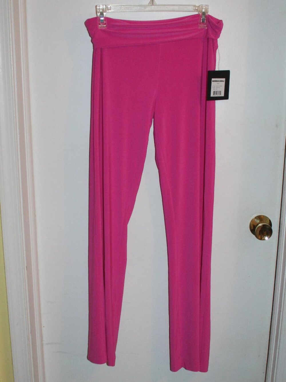 Norma Kamali high-waisted pants/leggings, fold-over/waistband style